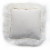Maison Thuret - Coussin En Peau De Mouton Islandais Frisé Blanc