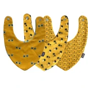 Lot Bavoirs Bandanas Jaune